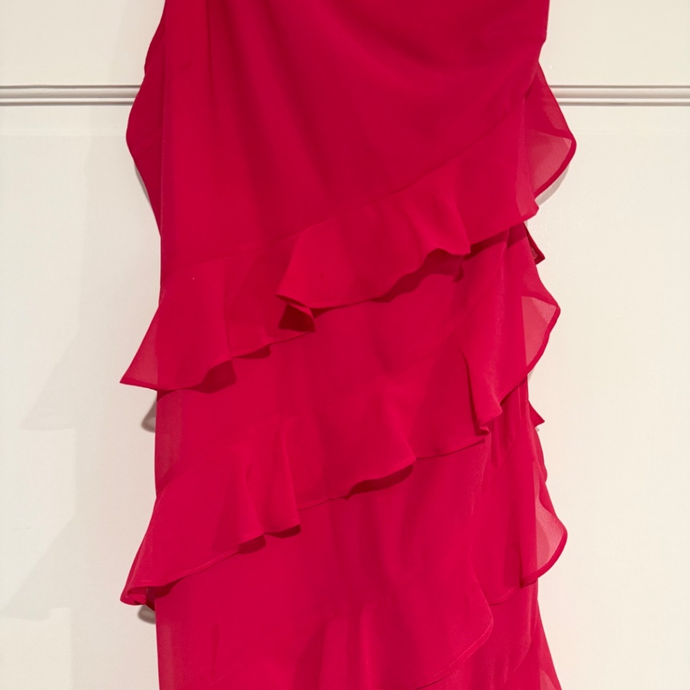Lovers & Friends Junette Gown Hot Pink One Strap - Picture 7 of 11